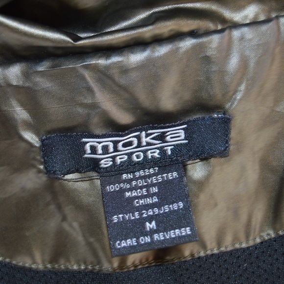 Vintage MOKA Sport Lightweight Puffer Windbreaker, Copper Color Medium Wet Look - Picture 12 of 14